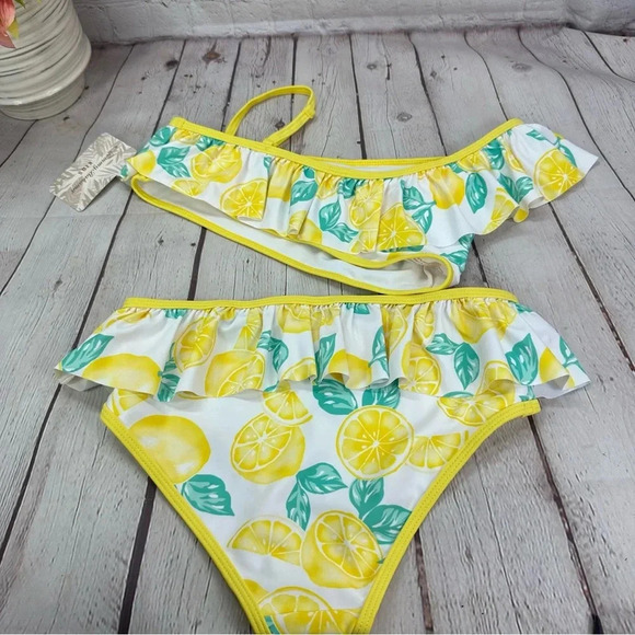 tommy bahama kids 2-piece bikini swimsuit with lemons size 10 - Picture 5 of 5
